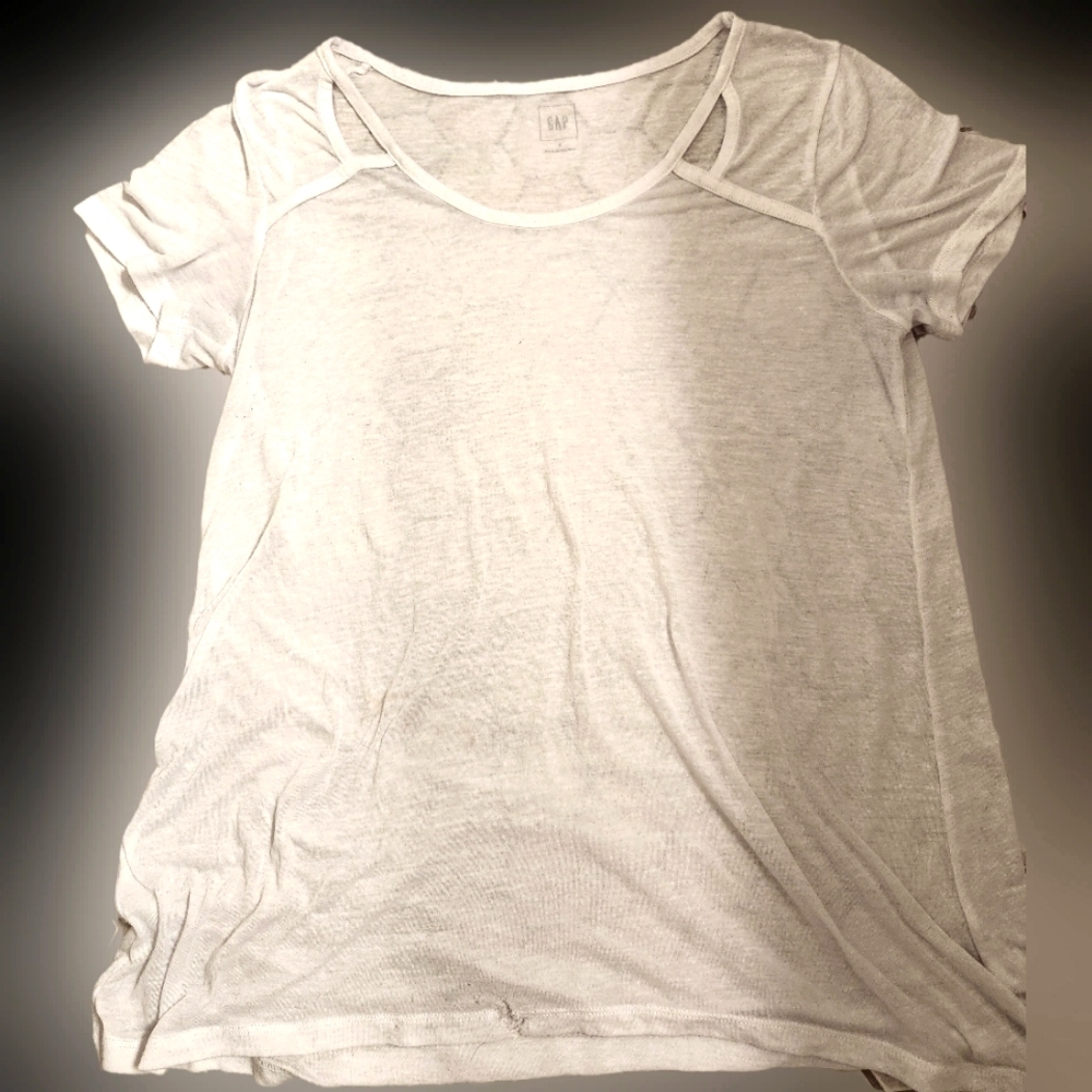 Sheer Gap T-Shirt in White